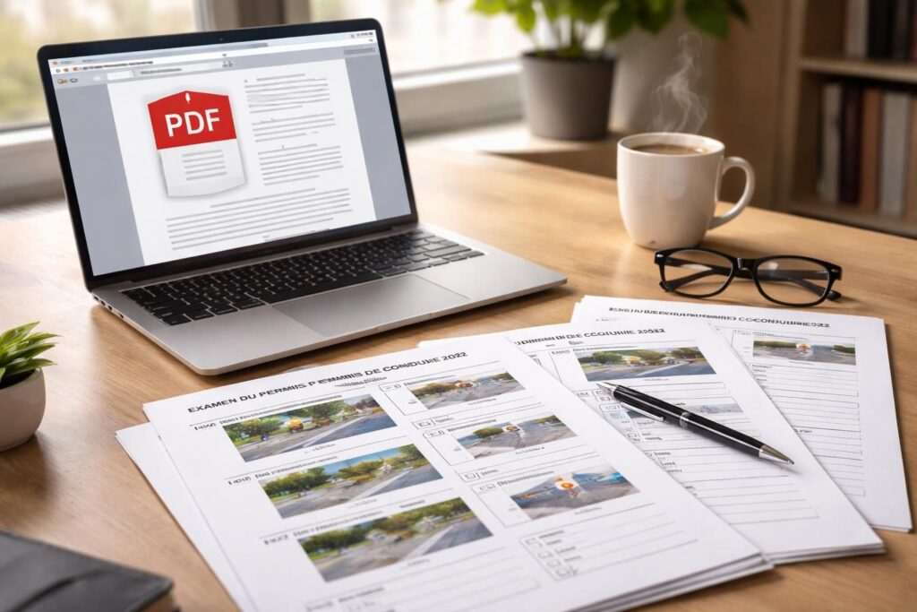 préparez votre permis de conduire 2026 avec nos 100 questions qcm accompagnées d'un pdf téléchargeable pour réviser facilement et réussir votre examen.