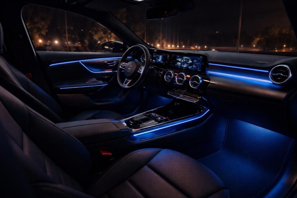 découvrez comment ajouter un éclairage d'ambiance à votre mercedes classe a pour une atmosphère intérieure personnalisée et élégante.
